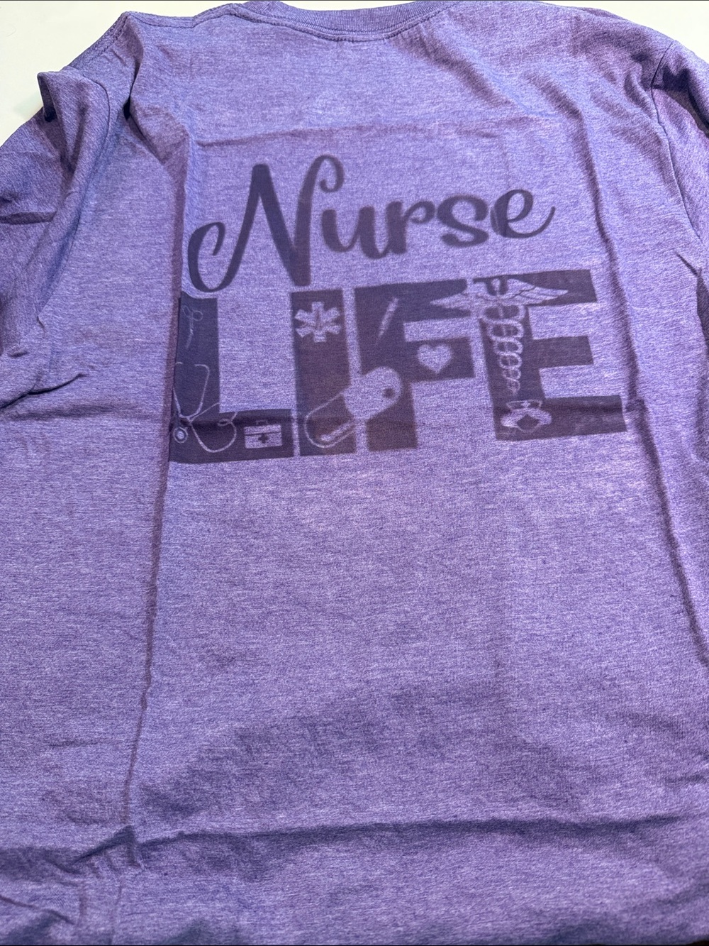 Nurse Life Short Sleeve Tee - Purple